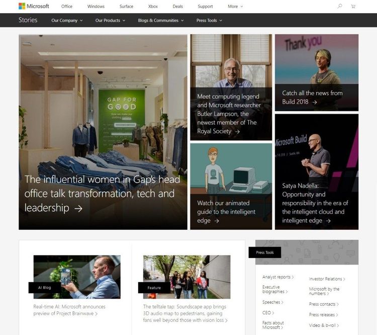 пресс-центр Microsoft